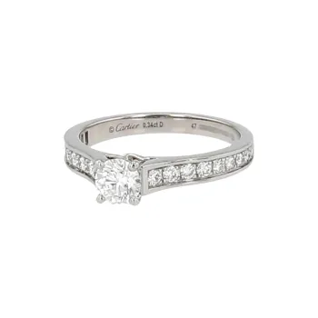 Cartier Pre owned Platinum Solitaire 1895 Diamond Ring