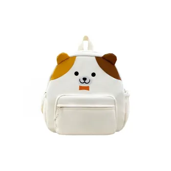 AIBAG Nylon Backpack Regular Unisex White/Black/Yellow