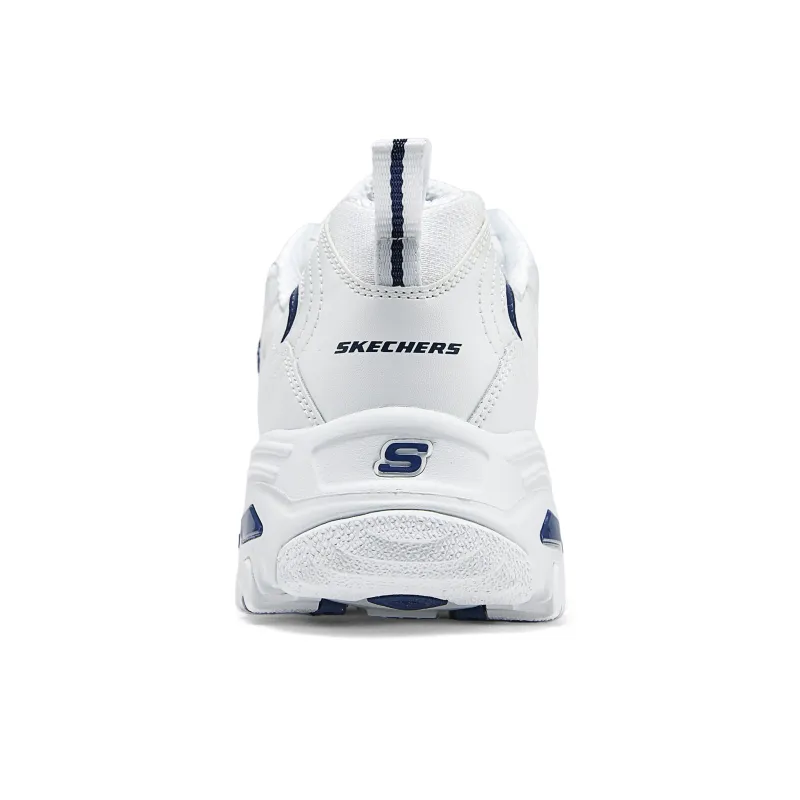 Skechers D'LITES 1.0 Breathable Anti Slip And Wear Resistant Low Top Chunky Sneakers Men's White-3