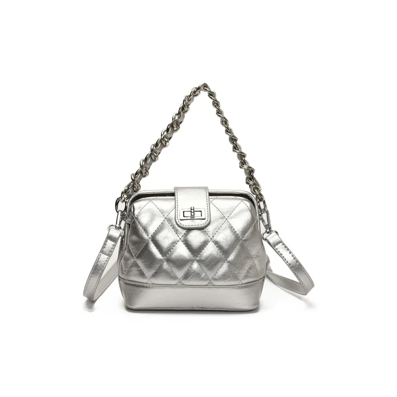 Yalu PU Handbag Women's Ecru/Silver/Black/Pink/Yellow-4