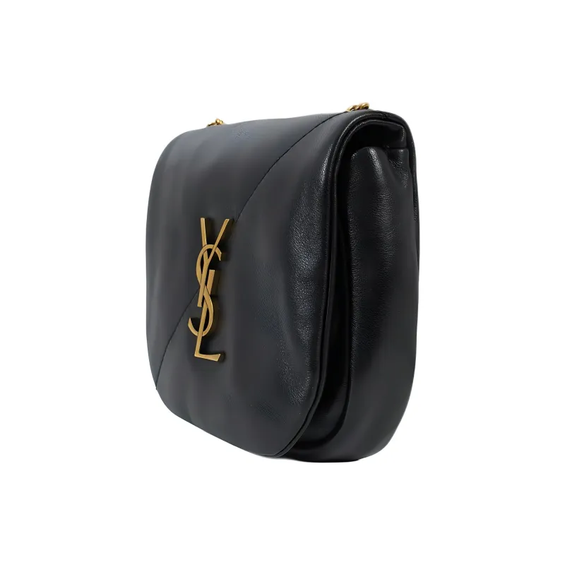 SAINT LAURENT Lambskin Crossbody Bag, Shoulder Bag Women's Black-2