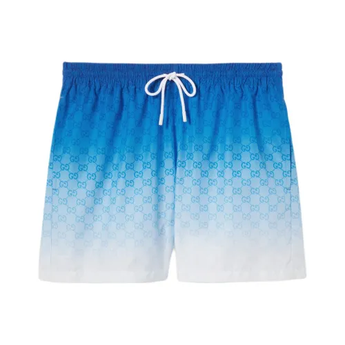 GUCCI FW25 Lido Collection Swimming Shorts Men's Blue