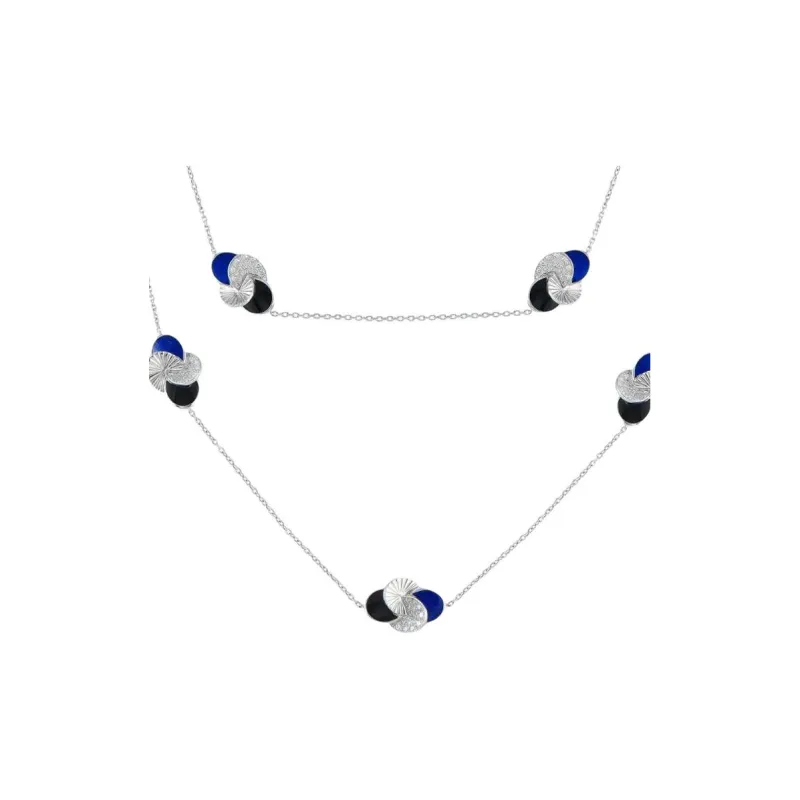 Cartier Long Station 18K White Gold Diamond Necklace-0