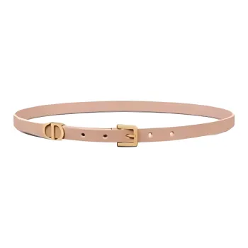 DIOR Leather Belts Unisex Beige 