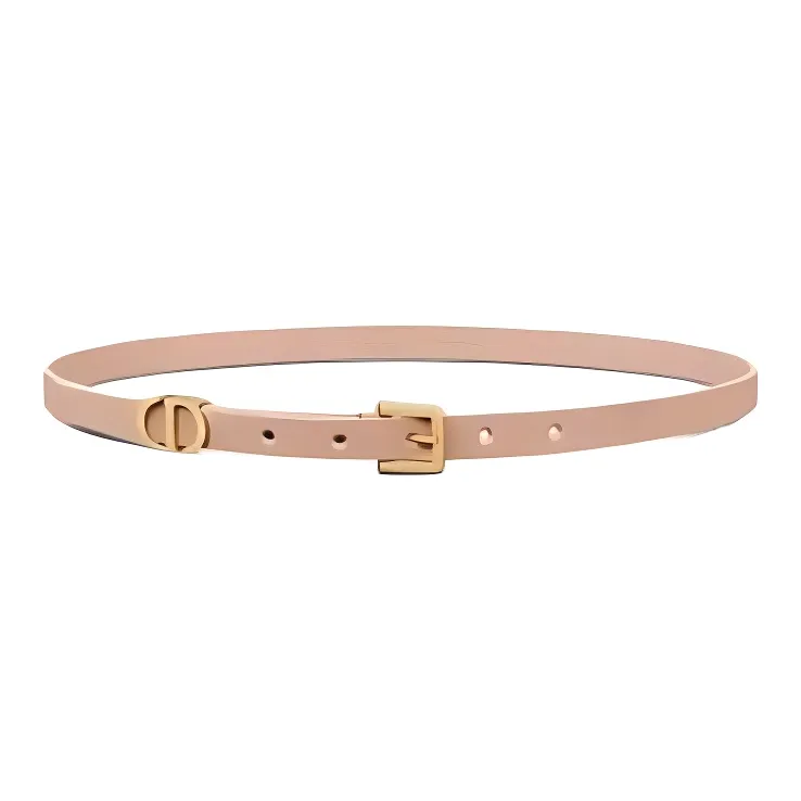 DIOR Leather Belts Unisex Beige -0