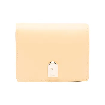 Furla 1927 Collection Cow Leather Wallet Mini Women's Yellow