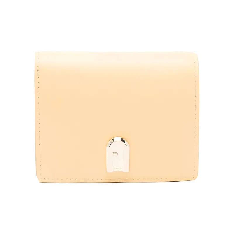 Furla 1927 Collection Cow Leather Wallet Mini Women's Yellow-0