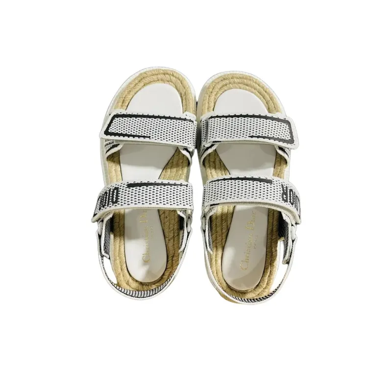 DIOR DiorAct Beach Sandals Women's White-5