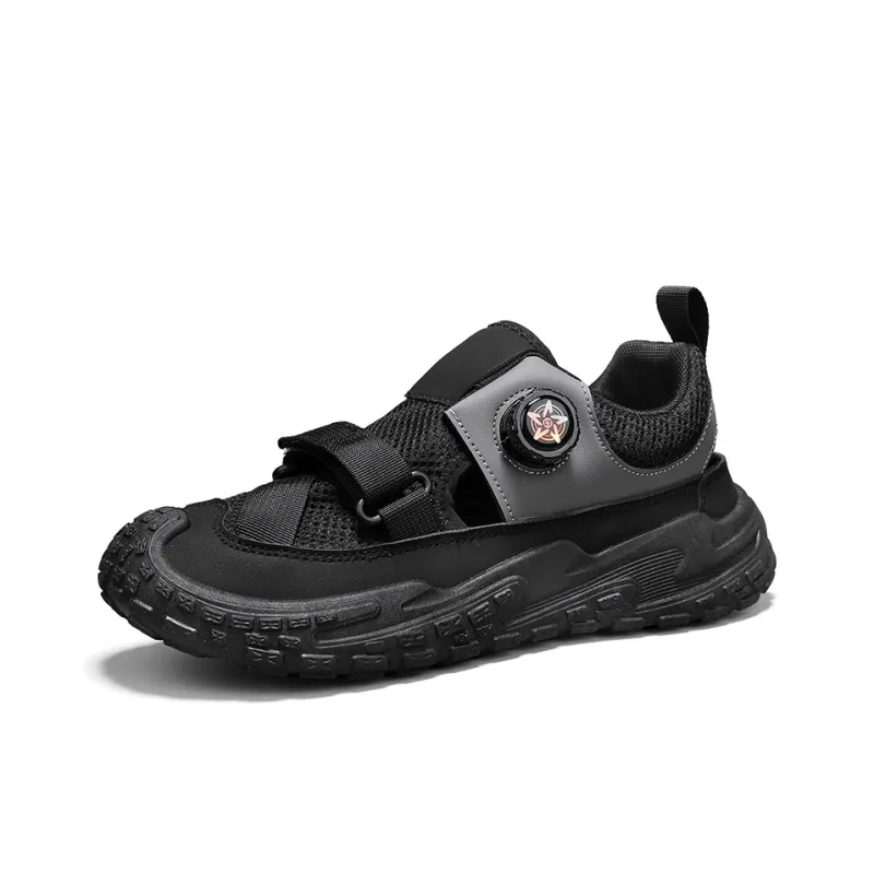 TELENT Odor Resistant Quick Dry Lightweight River Trekking Shoes Men's Black-2