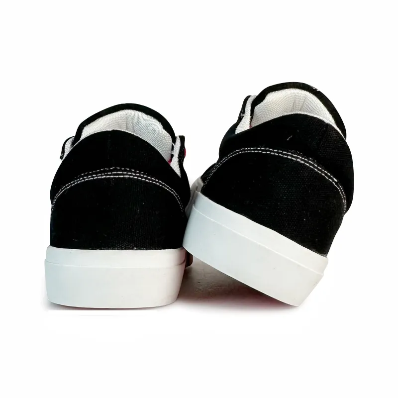 Rongchuan Slip Resistant, Abrasion Resistant, Lightweight, Breathable Low Top Skateboard Shoes Unisex Black-3