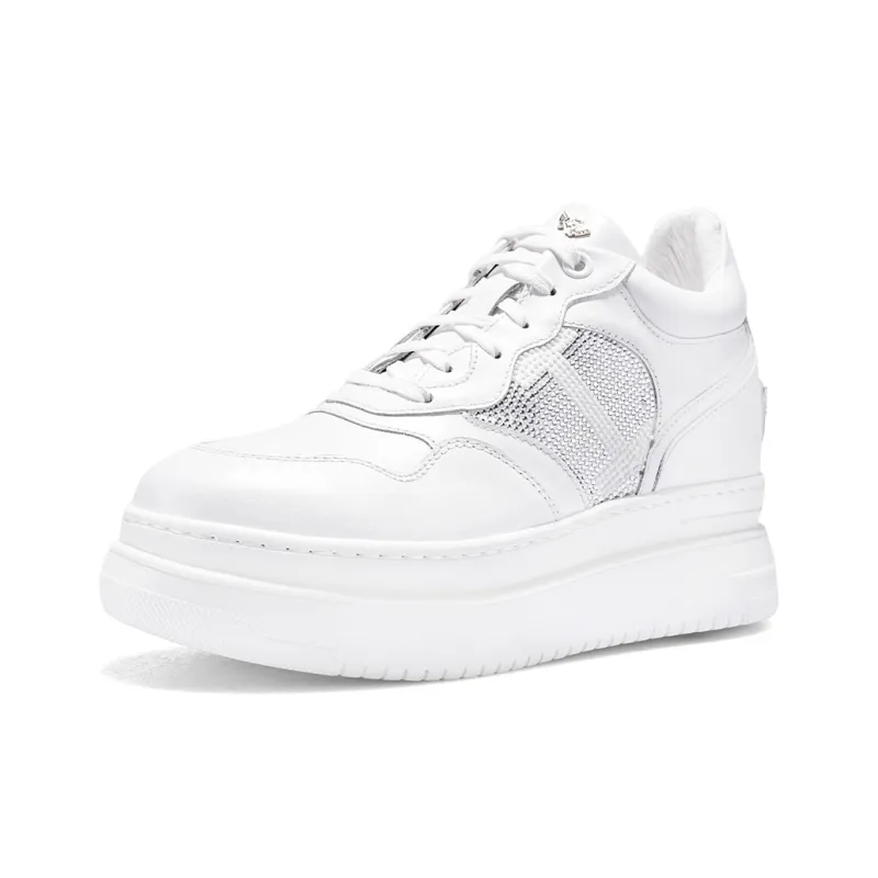 IiJin Low Top Skateboard Shoes Women's White-1