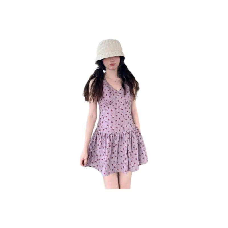 YGPRW Slip Dresses Women's Purple-0