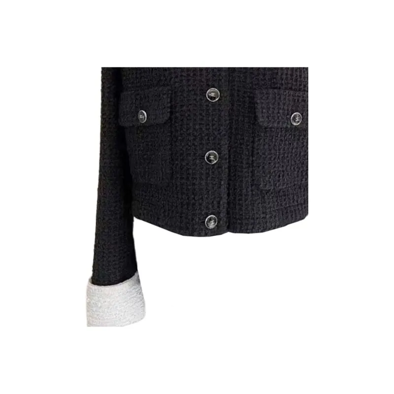 CHANEL 25P Spring Summer Preview Collection Jackets Coats Women's Black-4