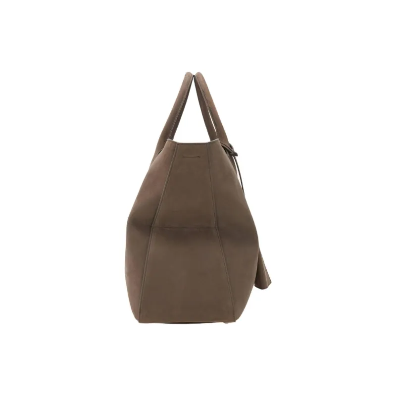 FERRAGAMO Cow Leather Tote Bag Shopping Bag Handbag Large Size Men's Coffee-2