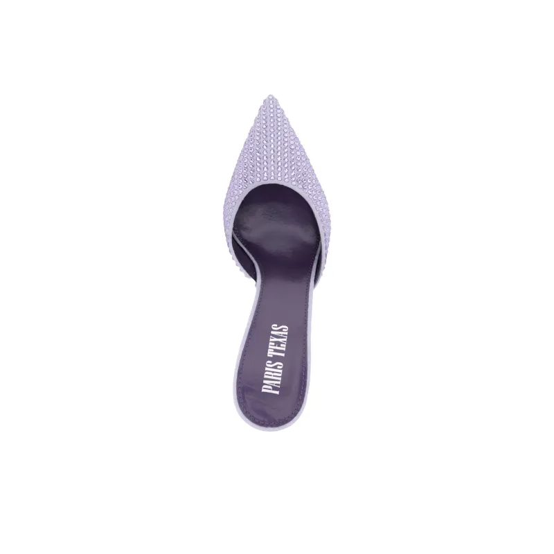 Paris Texas Closed Toe Slippers 7cm Women's Purple-4