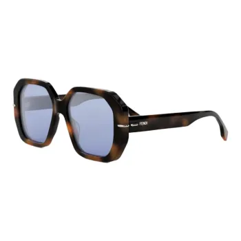 FENDI Acetate Irregular Shape Sunglasses Women's Tortoiseshell