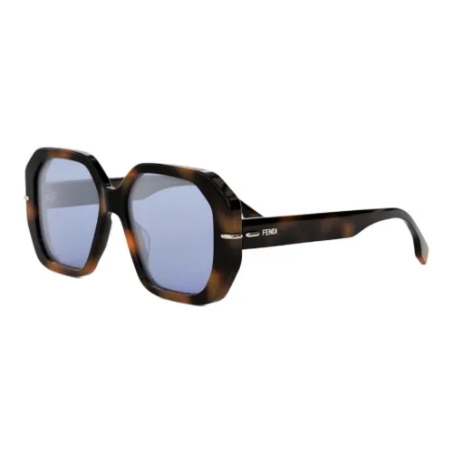 FENDI Acetate Irregular Shape Sunglasses Women's Tortoiseshell