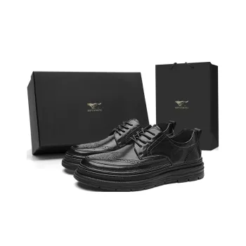 SEPTWOLVES Men's Casual Shoes Men Low Top Black/Brown