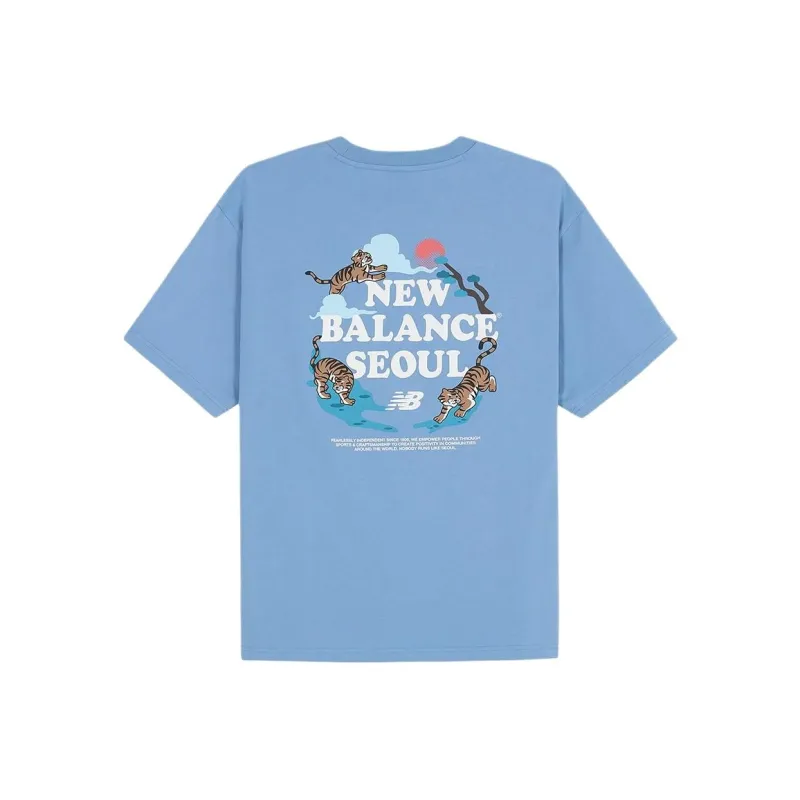 New Balance SEMI OVER FIT T Shirt Unisex Light Blue-1