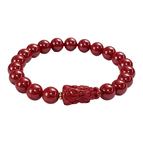 Oriental Jade Reconstructed Cinnabar Bracelets Women's