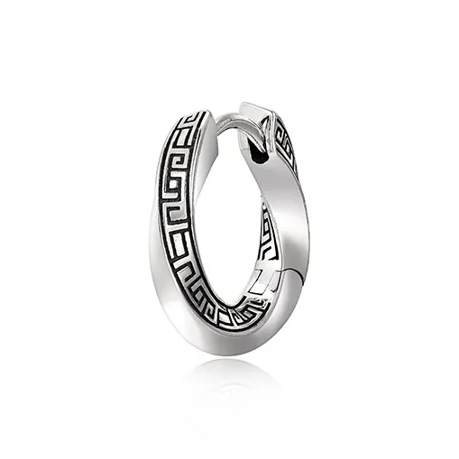 IDEAGEMER 925 Sterling Silver Earrings Men's-7