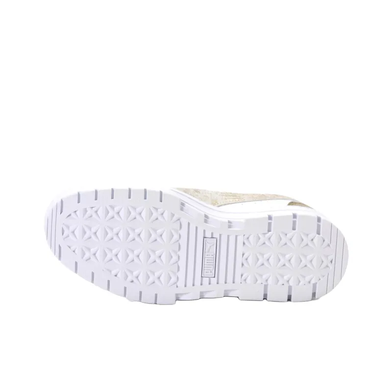PUMA Mayze Abrasion Resistant Height Increasing Low Top Skateboard Shoes Women's White-4