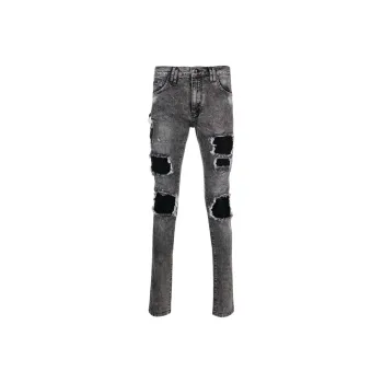 PHILIPP PLEIN Biker Destroyed Skinny Jeans