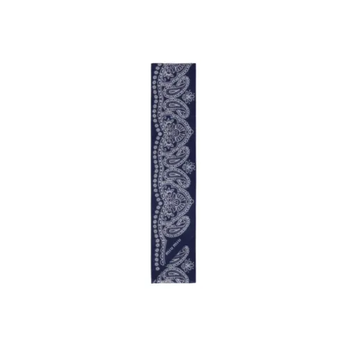 MIU MIU Poplin Knit Scarves Unisex Blue