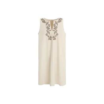 OZVO Sleeveless Dresses Women's Almond Tea