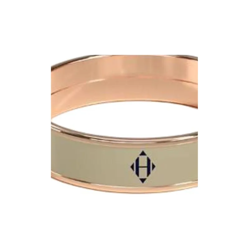 HERMES Enamel Rings Unisex Chestnut-1