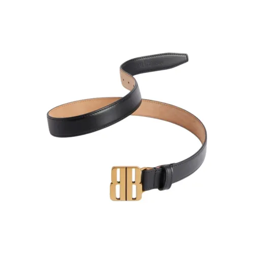 Balenciaga Cow Leather Belts Women's Black 1CM