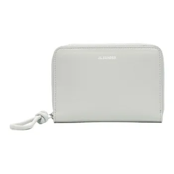 JIL SANDER Calfskin Wallet Medium Size Women's Light Gray