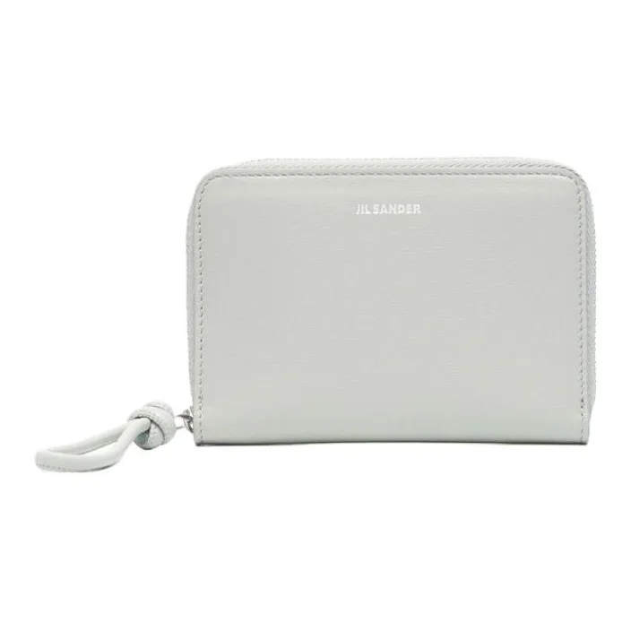JIL SANDER Calfskin Wallet Medium Size Women's Light Gray-0