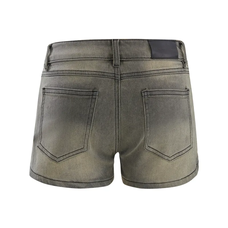 ZAZN Denim Shorts Women's Stone Gray-1