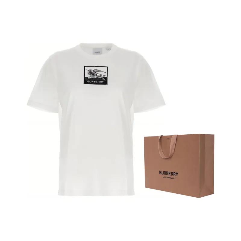 Burberry Logo Printed Crewneck T-Shirt-3