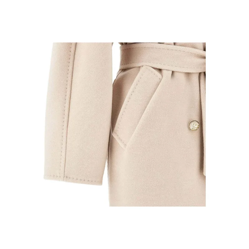 MaxMara Ticino Double Breasted Belted Coat-2
