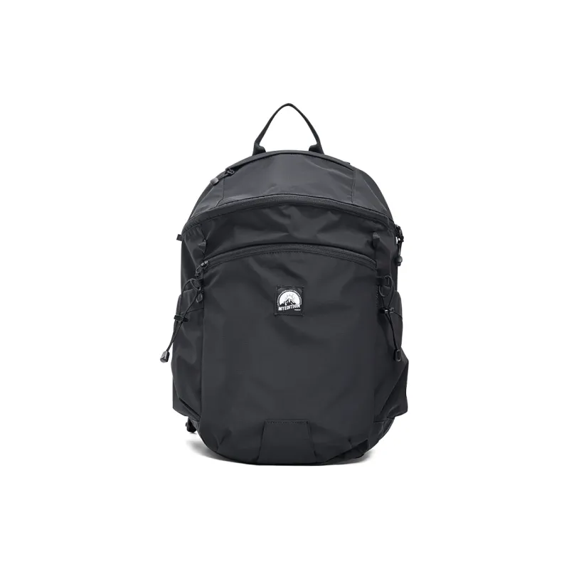 MYEDITION 18L Backpack Outdoor Bag Fabric Black/Greige/Long Flower Baskets Purple Unisex-8