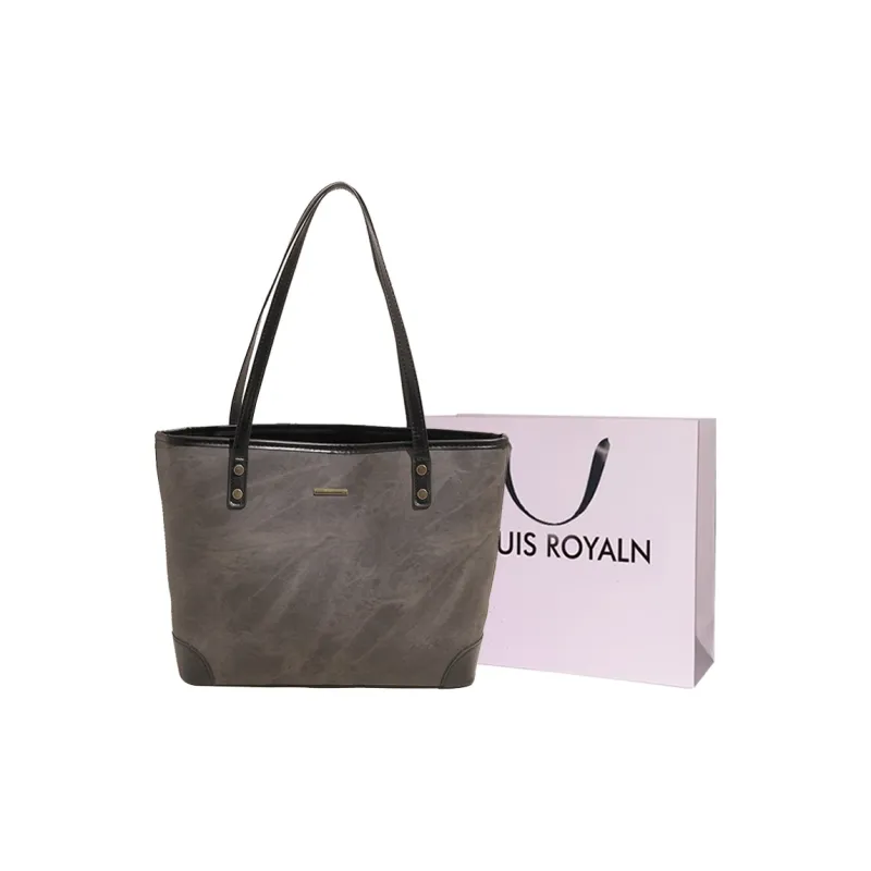 LOUIS ROYALN PU Tote Bag, Shoulder Bag Regular Women's White/Black-3