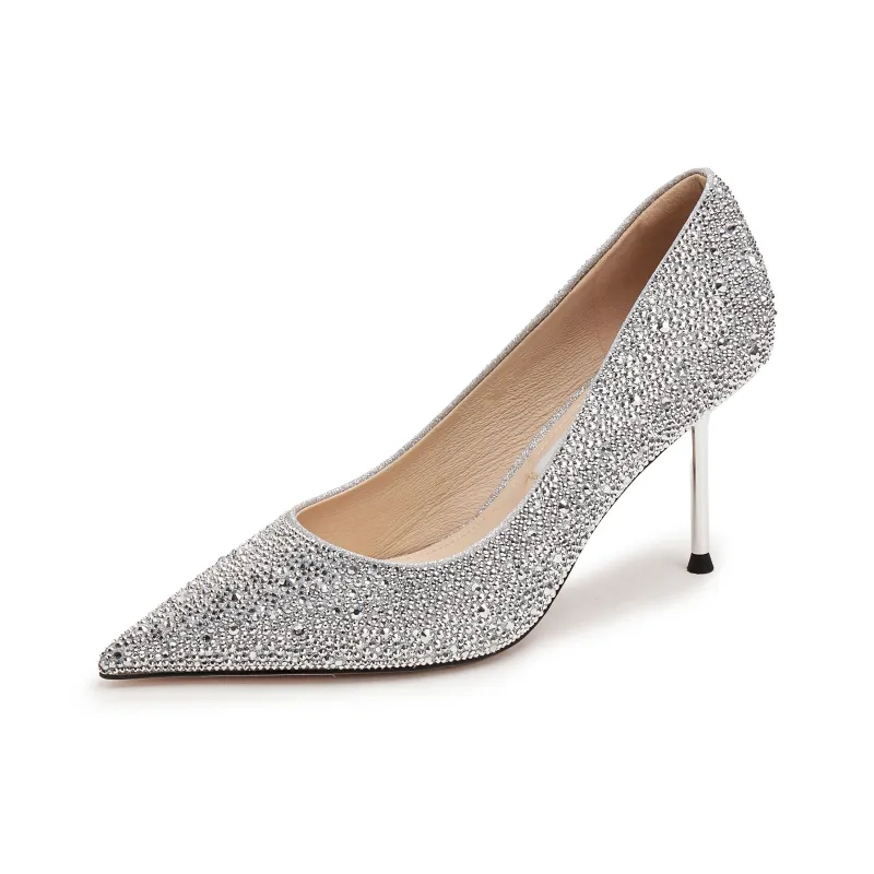 Staccato Galaxy Sparkling Slim Heel High Heels Women's-1
