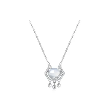 WINGSTOP Glass Cat Eye Jade Necklaces Women's
