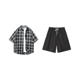 Clothing Sets (Black Gray+Black Pants)