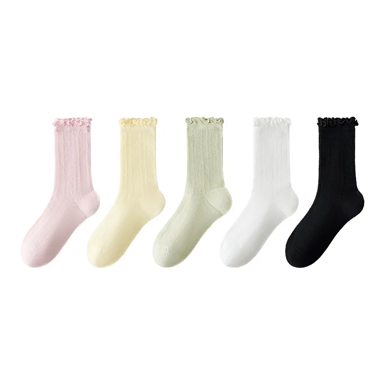 MIIOW Mid Calf Socks Women's 5 Pack-0