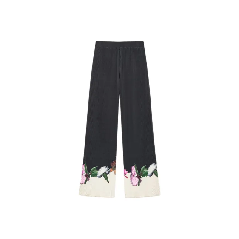 Desigual Casual Pants Women's Black With Print-1