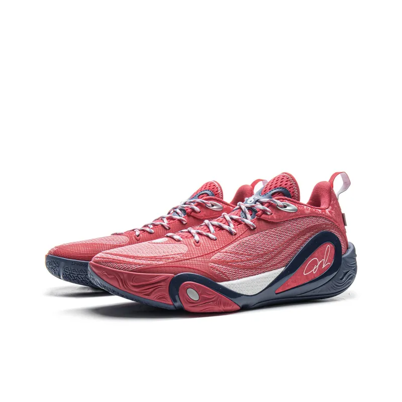 LiNing Cushioning, Slip Resistant, Abrasion Resistant, Rebound Grip Low Top Basketball Shoes Men's Intense Berry Red-2