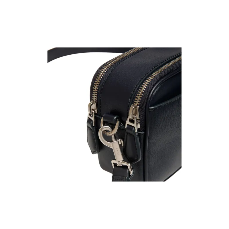 BALLY MYTHOS Recycled Leather Crossbody Bag Men's Marine Blue-3