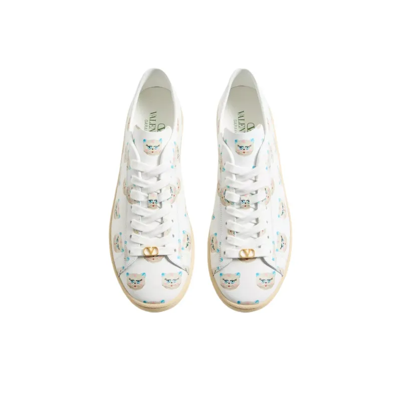 Valentino Royco Low Top Skateboard Shoes Men's White-4