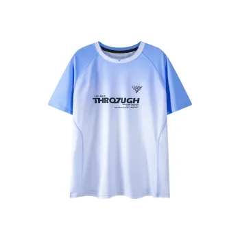P.R IND Badminton Jersey Unisex Gradient Shadow Blue