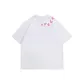 White with Rusty Red Embroidery