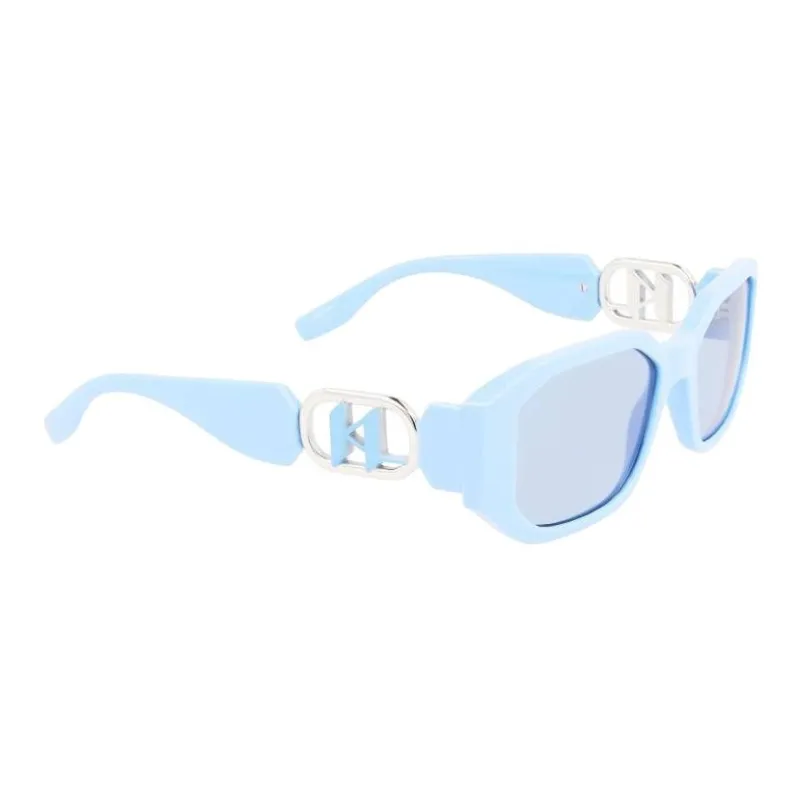 KARL LAGERFELD Plastic Injection Molded Rectangular Sunglasses Unisex Blue-2