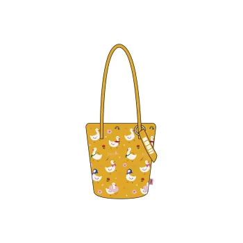 Perfect Styles Diagonal Corn Short Plush Shoulder Bag Medium Size Women's Yellow